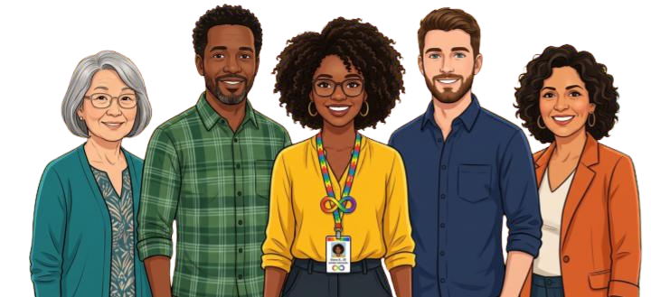 Pessoas representando diversidade e inclusão